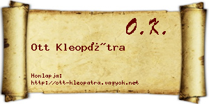 Ott Kleopátra névjegykártya
